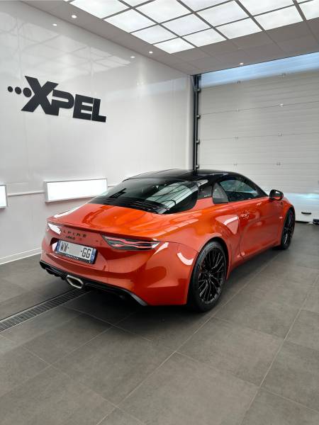 Film XPEL Ultimate Plus sur Alpine A110S Orange Feu – 314CARS Roanne